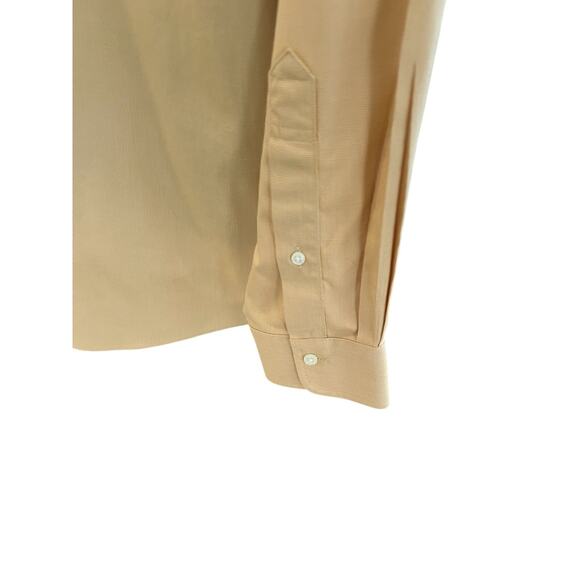 Jos. A. Bank Travelers Collection Button Up Mustard Shirt Point Collar, 16x35 - Picture 5 of 8
